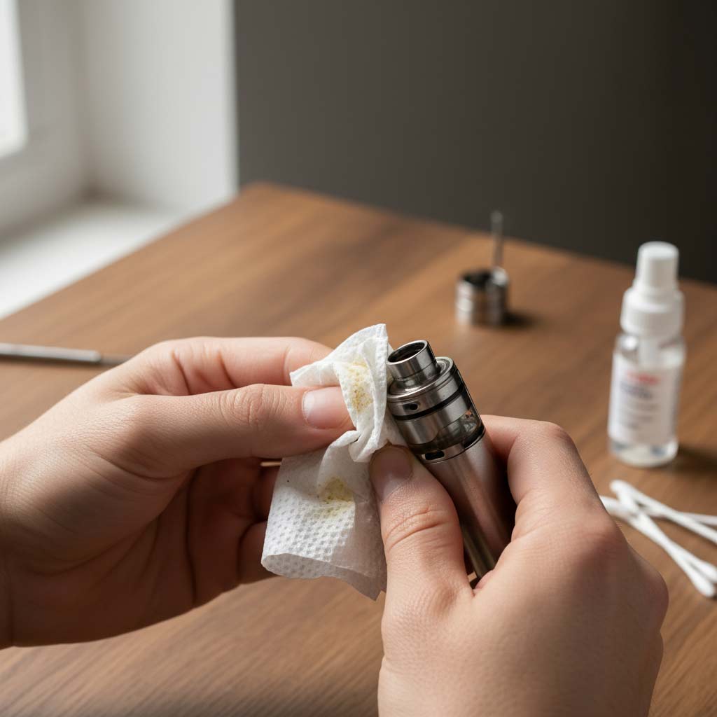 Аккуратно протрите корпус салфеткой