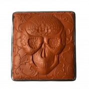 21449 Портсигар FARO д/20 сиг 80мм, ПВХ "череп" коричневый