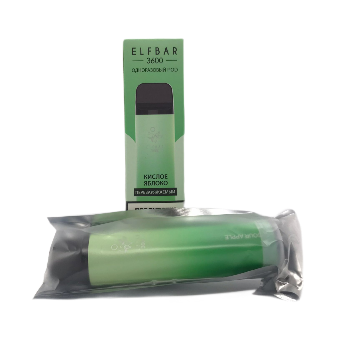 ELF BAR 3600 Кислое яблоко 2%