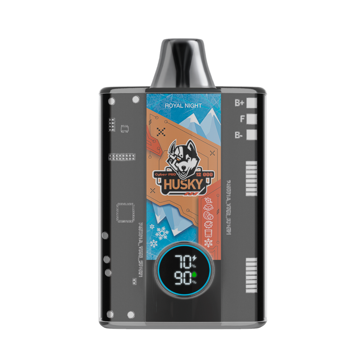 HUSKY CYBER PRO 12000 Бурбон ваниль карамель каштан грецкий орех лед 2%