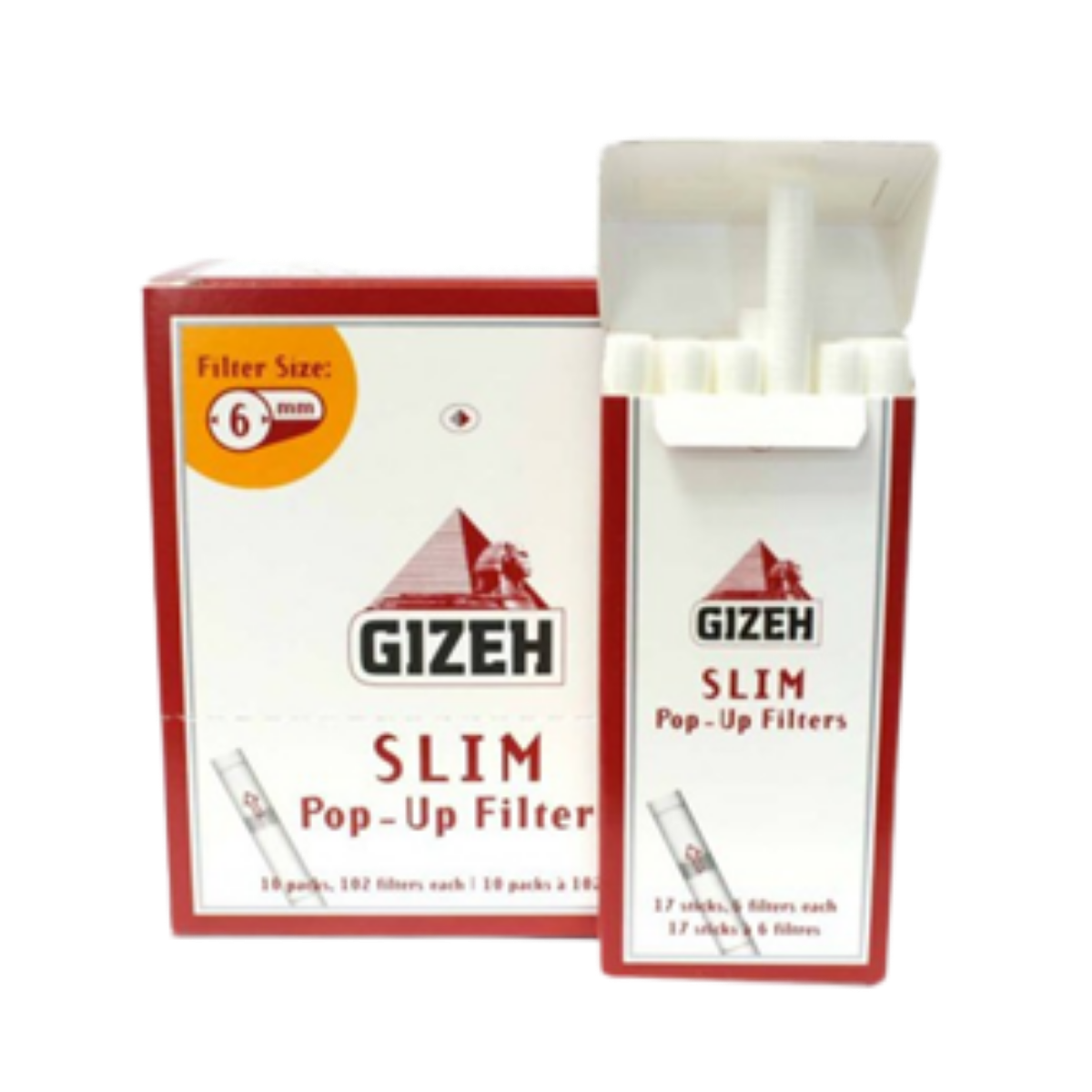 Фильтры сиг. Гизех Slim Pop UP в коробке (6мм/15мм)