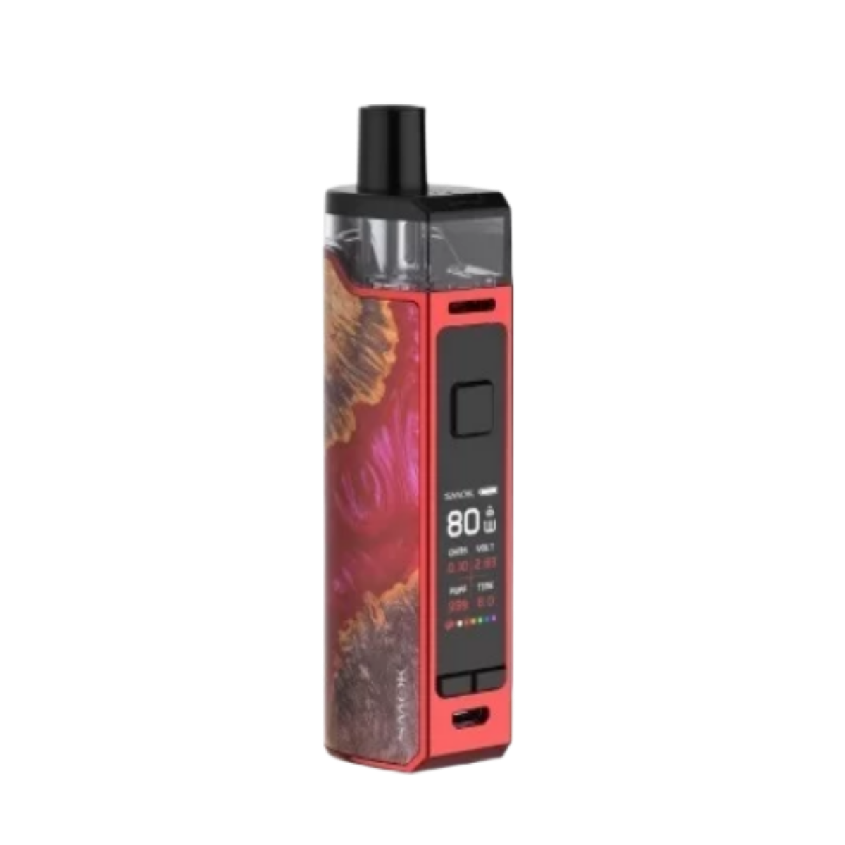 SMOK RPM 80 3000mAh Pod-Mod Kit SMOK-039B Red Stabilizing Wood