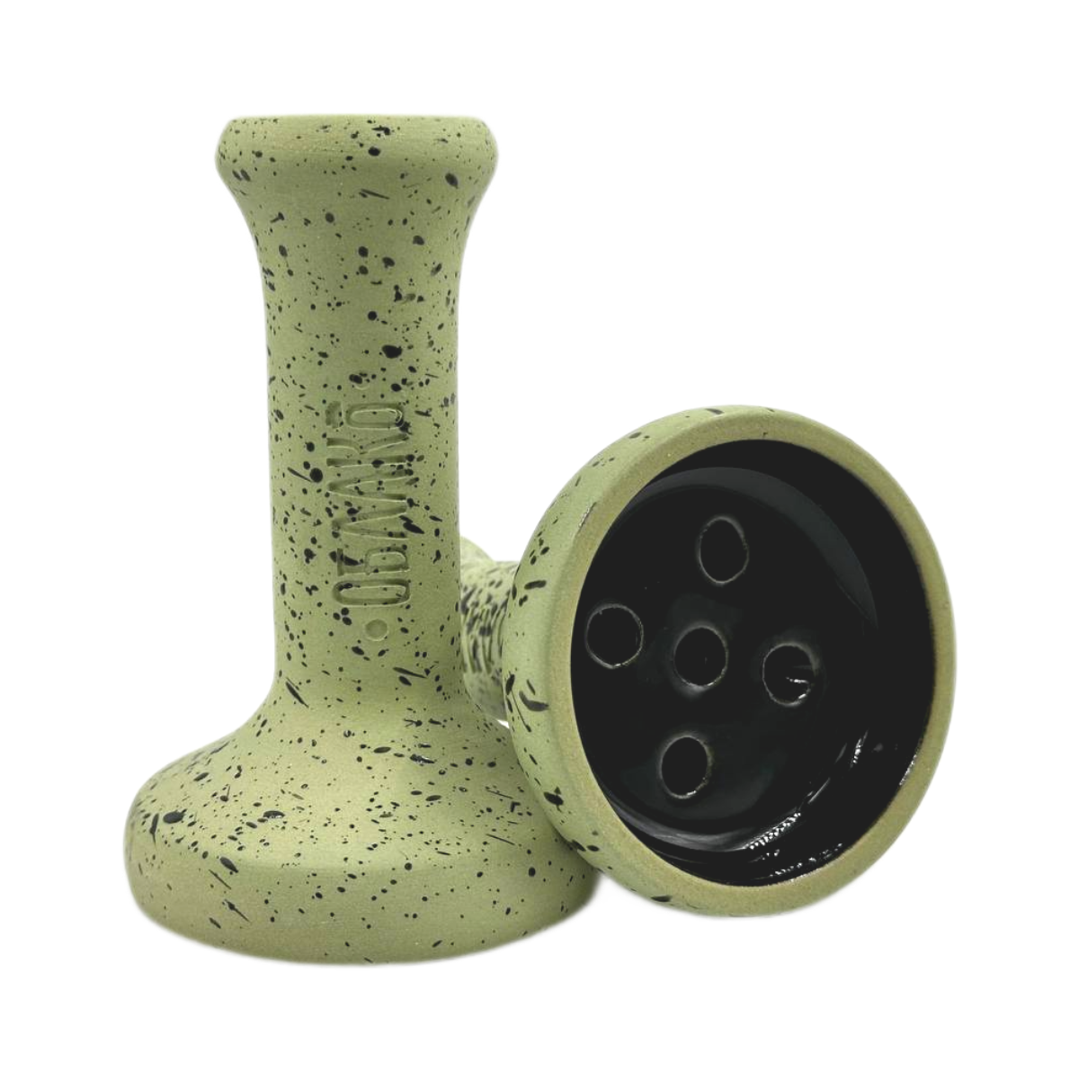 Кальянная чашка керамическая ОБЛАКО MONO Black оливковый с черной