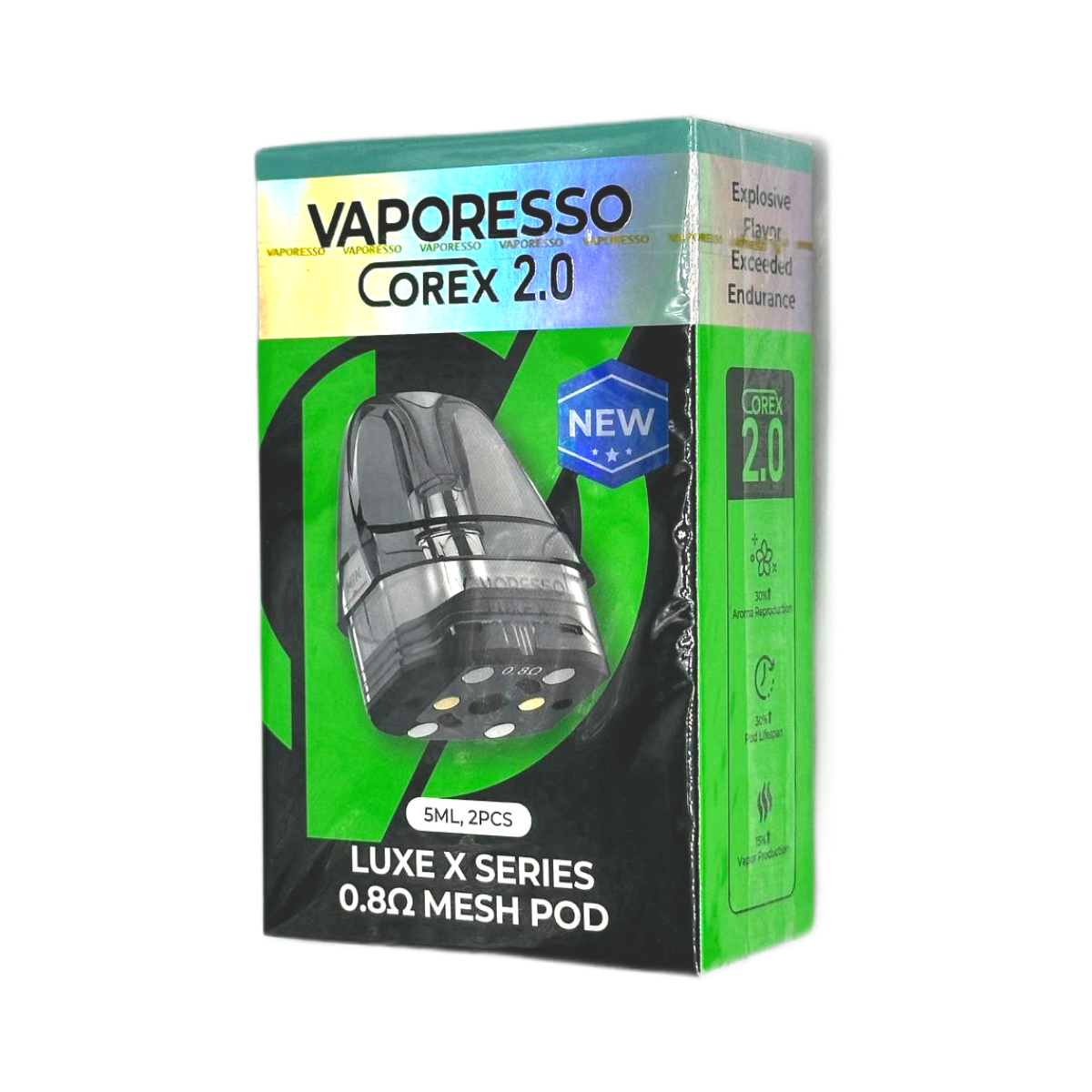 VAPORESSO LUXE X 0.8ohm 5ml COREX 2.0 Pod  (в упак. 2 шт.)