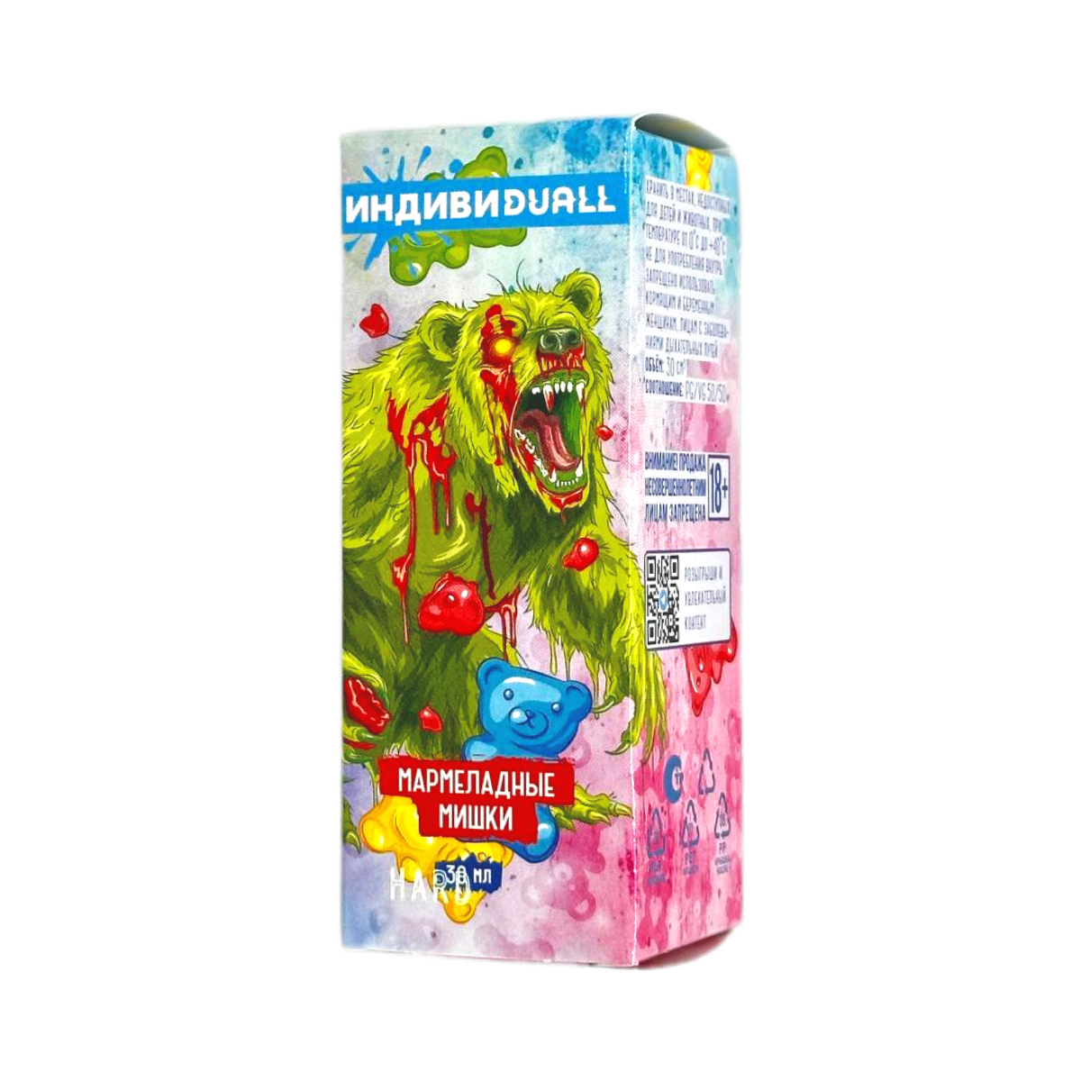 ИНДИВИ DUALL Hard Мармеладные мишки 30мл.20мг.