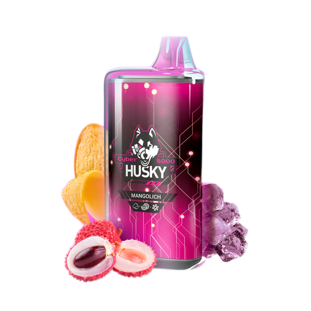 HUSKY CYBER NEW 8000 Манго личи лёд 2%