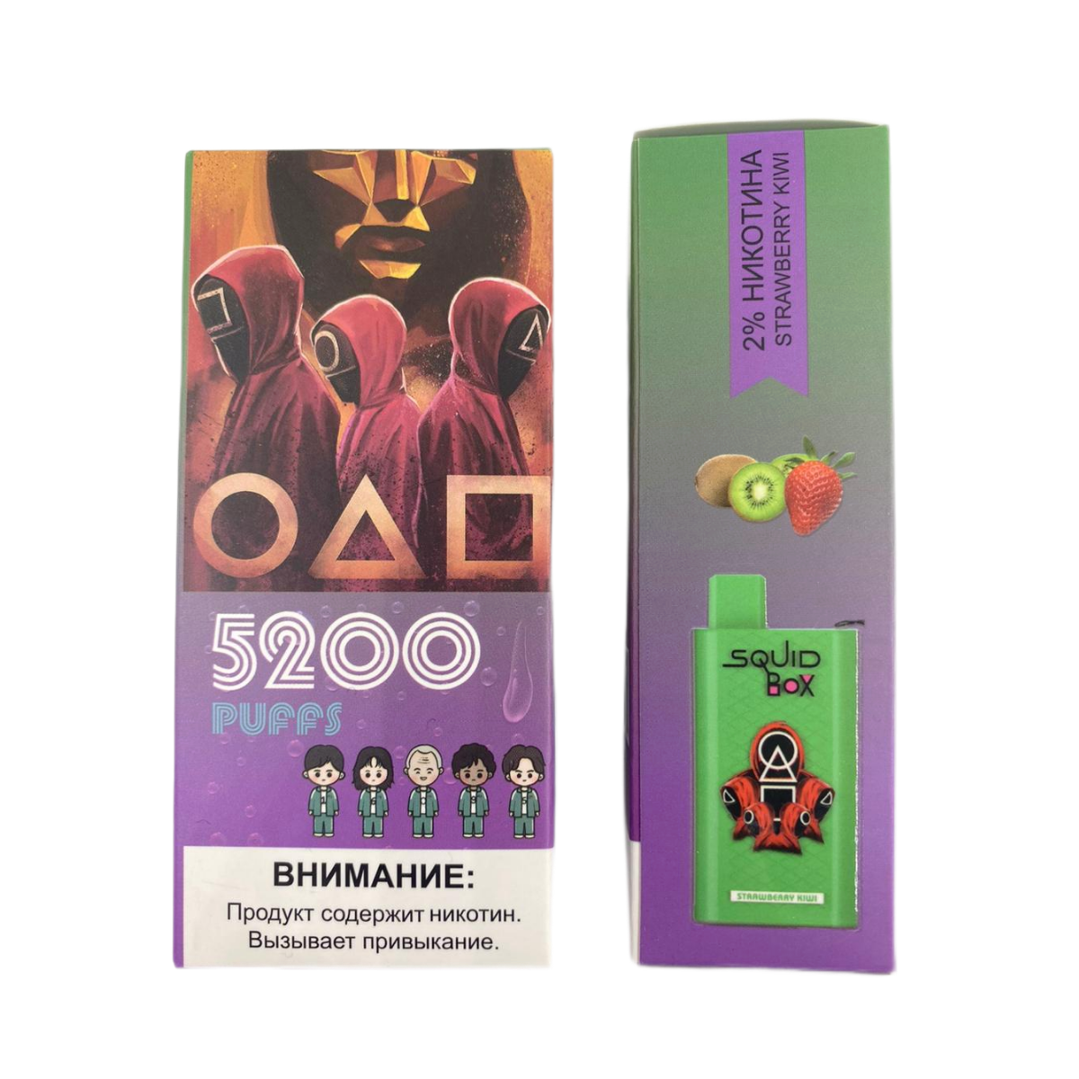 R AND M Squid Box 5200 Клубника киви 2%