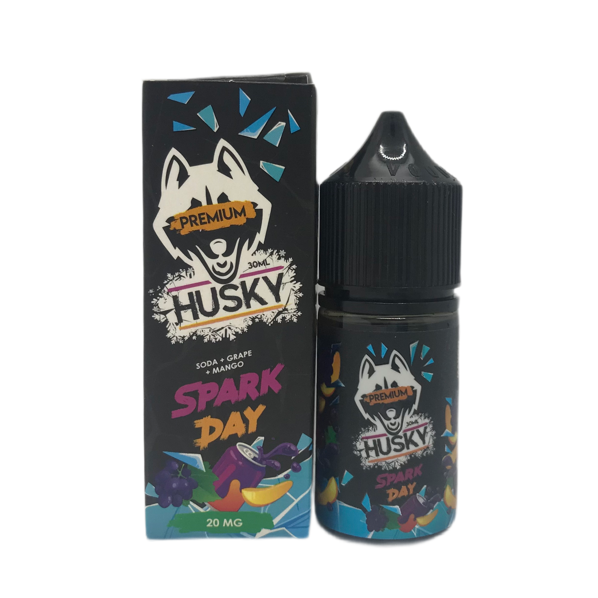 HUSKY Premium Ледяная газировка виноград манго 30 мл 2%.