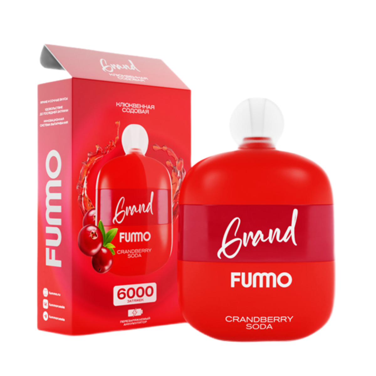 FUMMO GRAND 6000 Клюквенная сода 2%