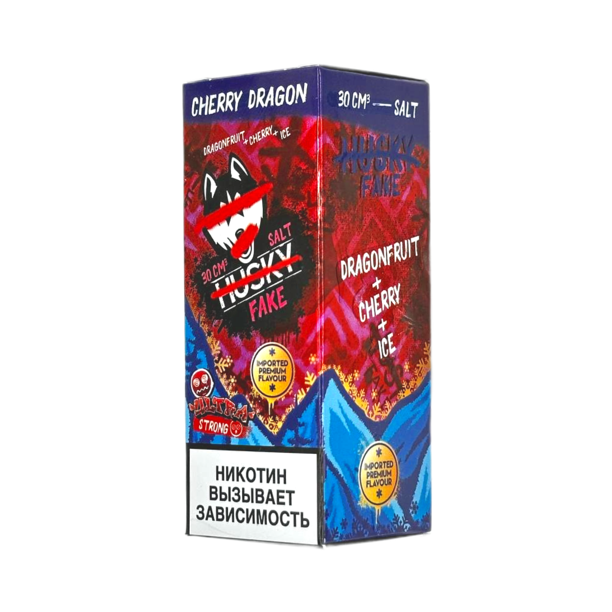 HUSKY IMPORT FAKE Ultra Strong Драконий фрукт вишня лед 30мл.20мг.
