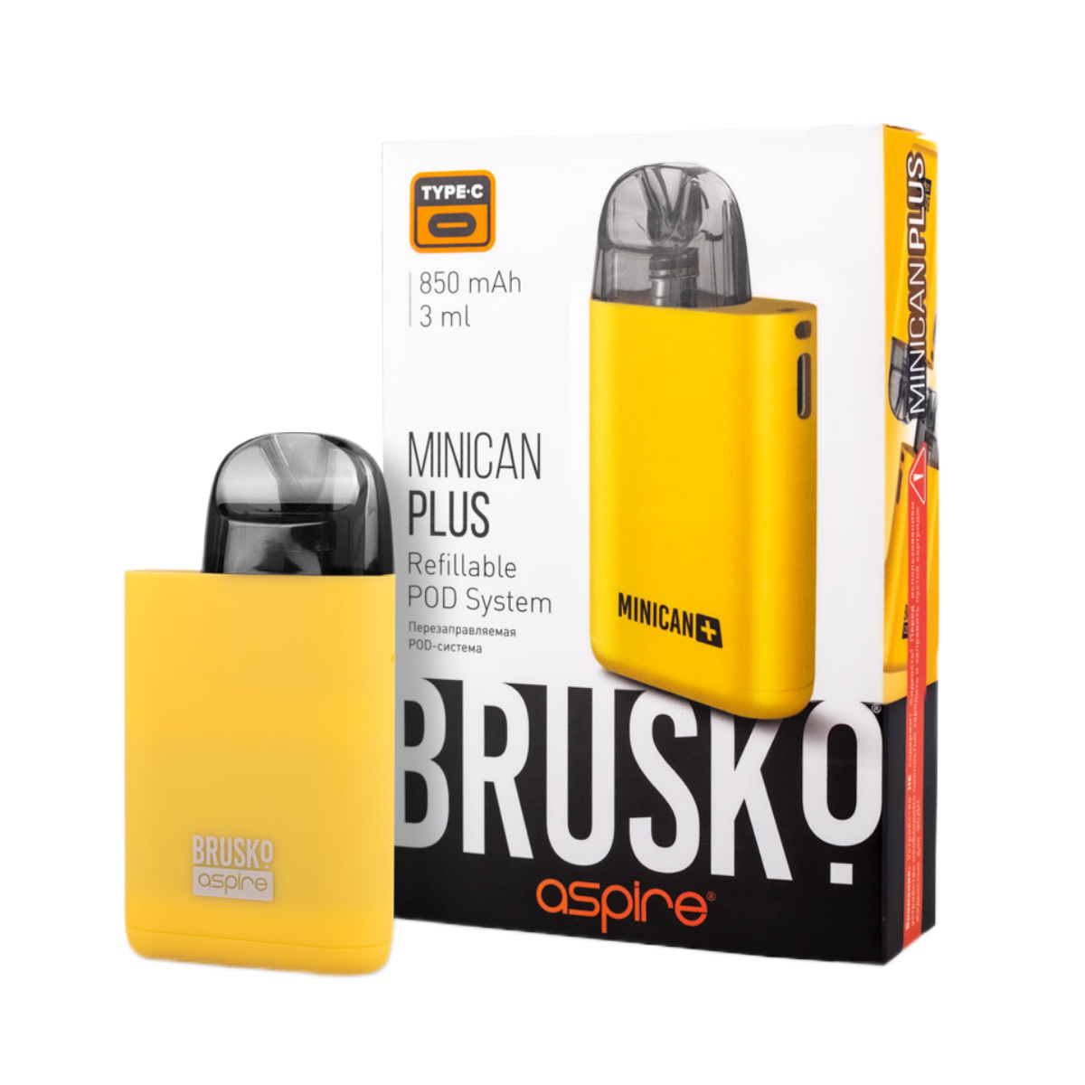 BRUSKO MINICAN PLUS 850mAh Желтый