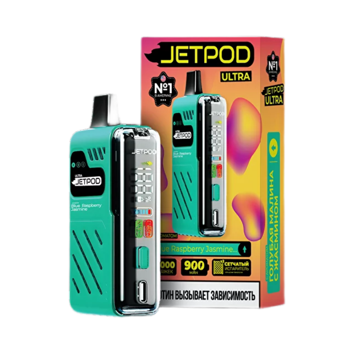 JETPOD ULTRA 14000 Голубая малина жасмин 2%