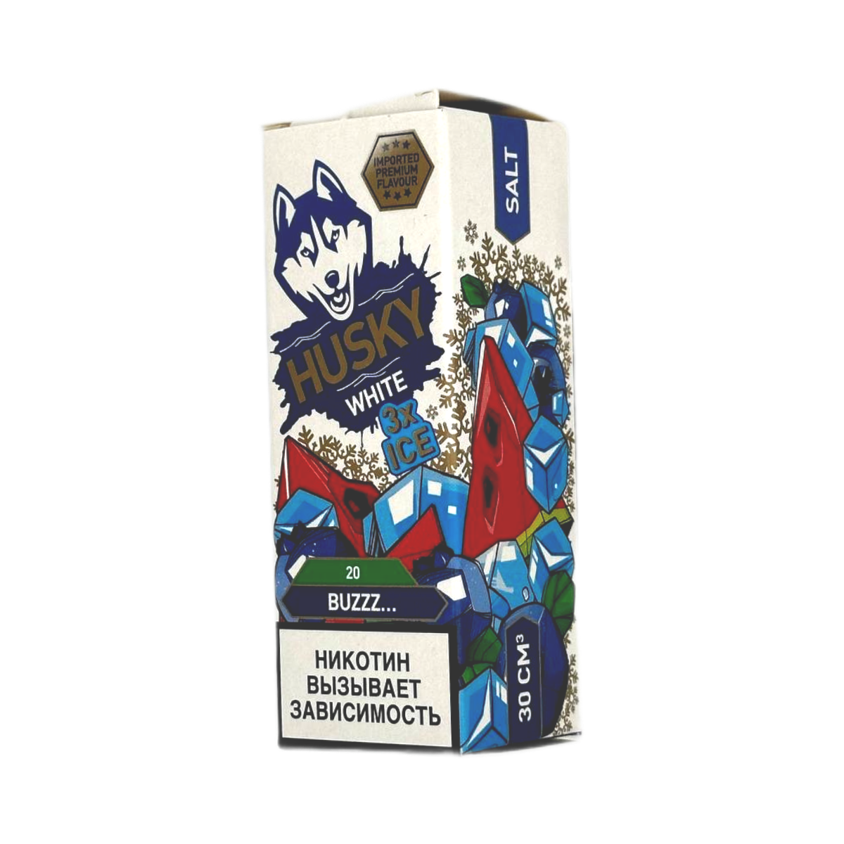 HUSKY SALT WHITE Черника арбуз ягоды лед 30мл.20мг.