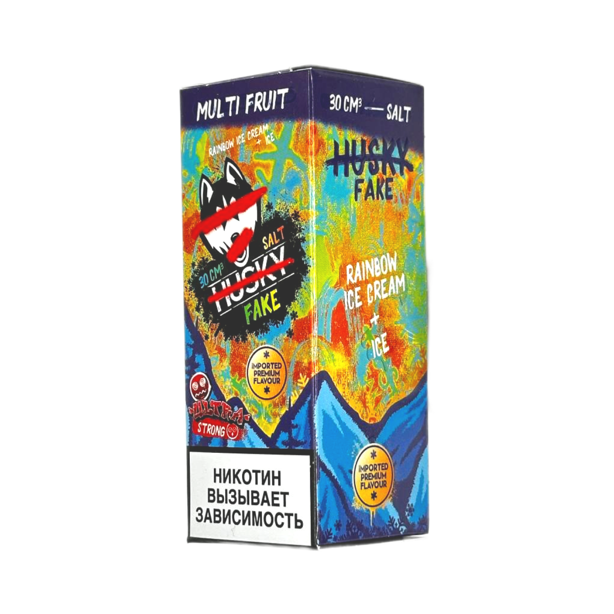 HUSKY IMPORT FAKE Ultra Strong Радужное мороженое лед 30мл.20мг.