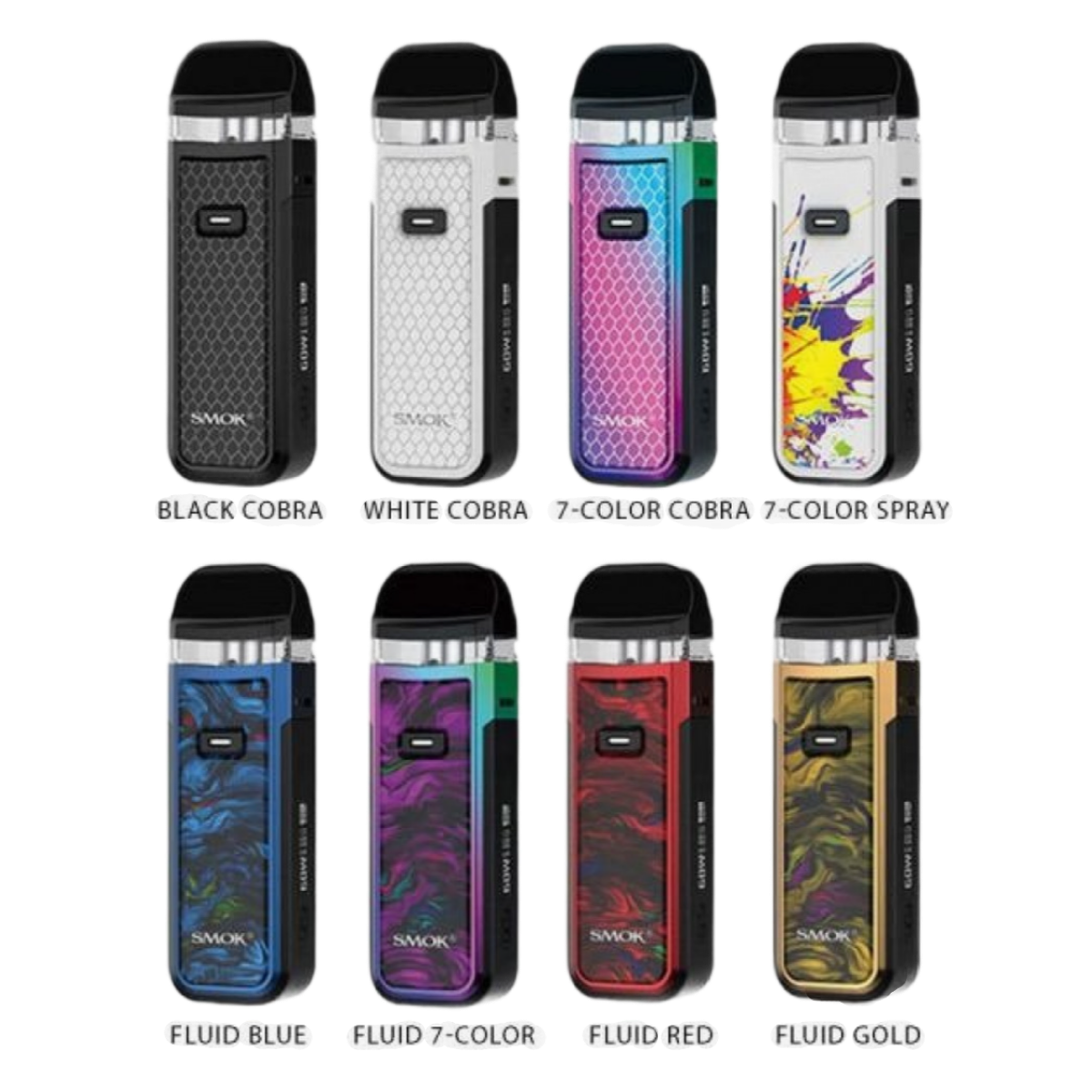 SMOK NORD X 1500mAh Pod Kit SMOK-068D 7-Color Spray