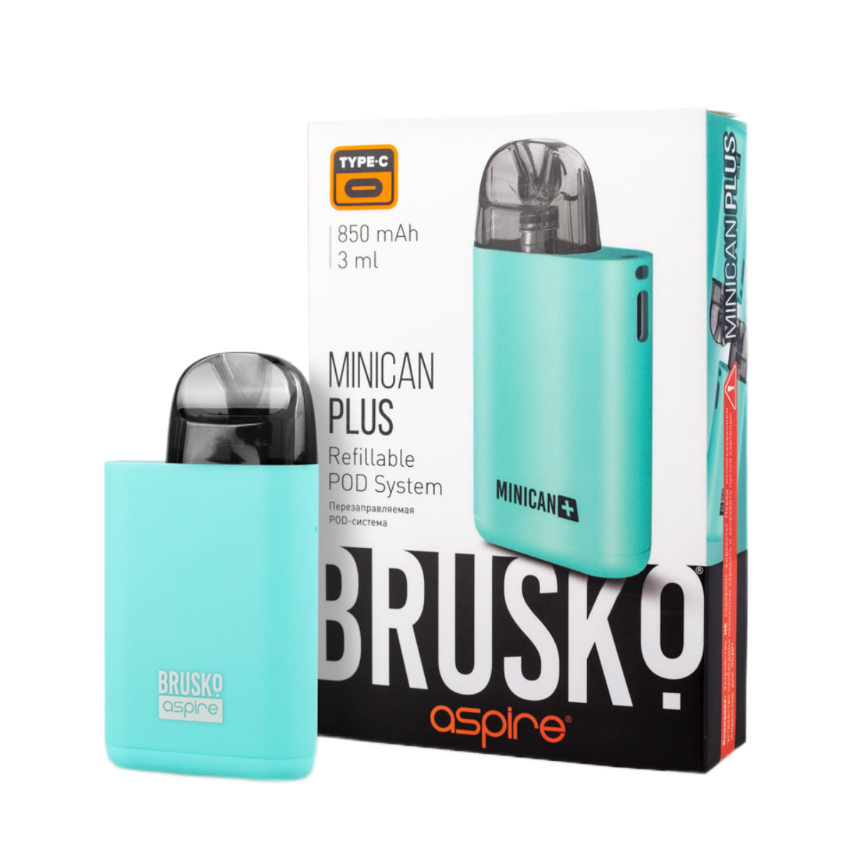 BRUSKO MINICAN PLUS 850mAh Бирюзовый