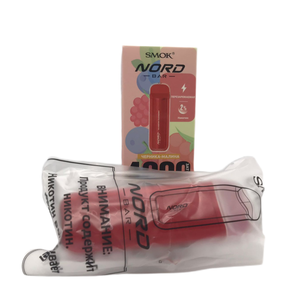 SMOK NORD BAR 4000 Черника малина 2%