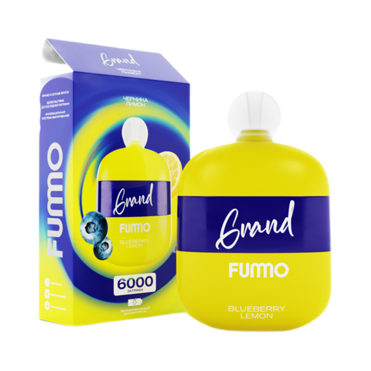 FUMMO GRAND 6000 Черника лимон 2%