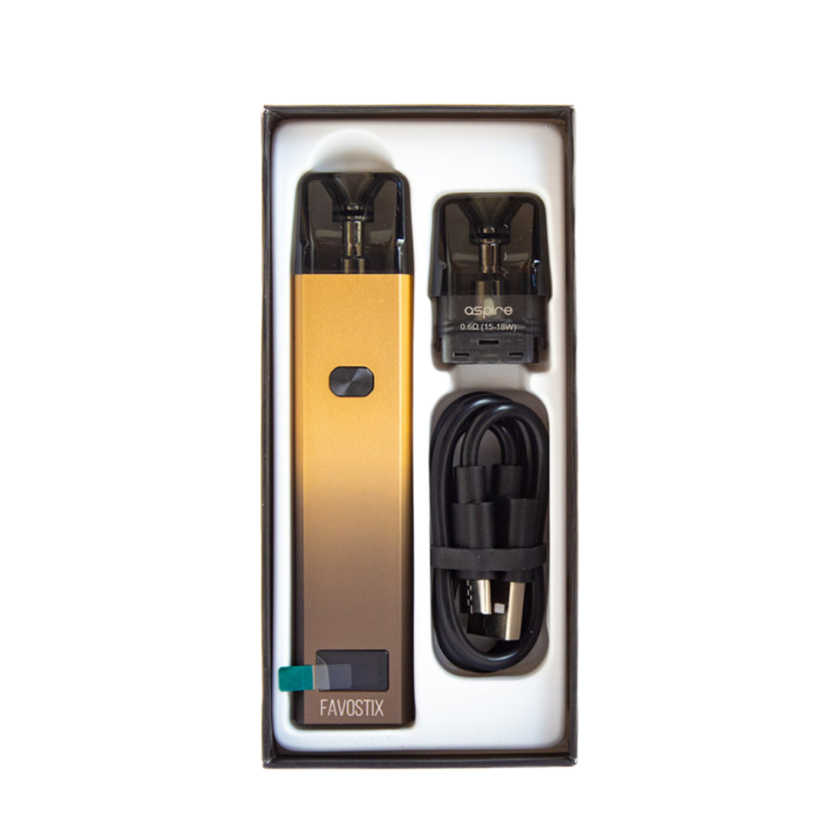 BRUSKO FAVOSTIX 1000mAh Черно золотой градиент