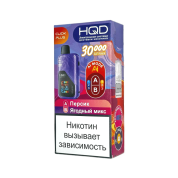 HQD CLICK PLUS 30000 Персик ягодный микс 2%