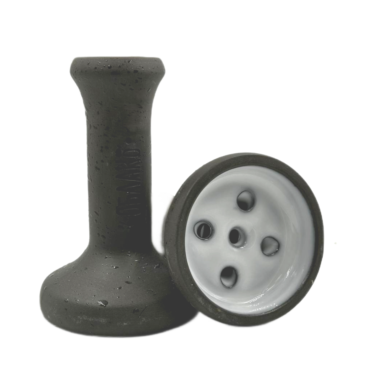 Кальянная чашка керамическая ОБЛАКО MONO Black черный с белой