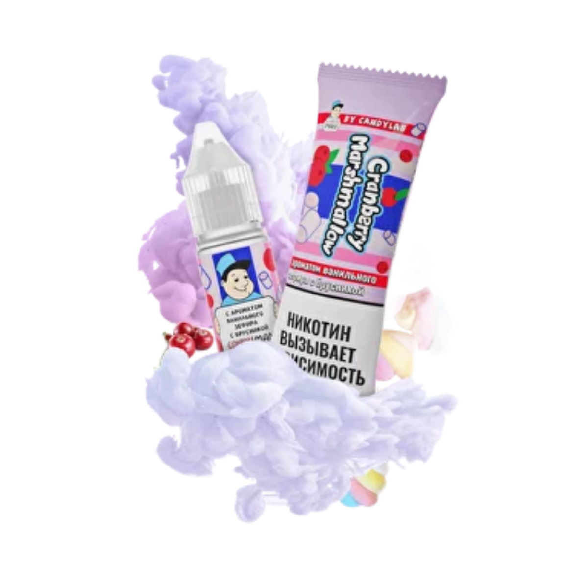 CANDYMAN Ванильный зефир с брусникой 10мл.15мг
