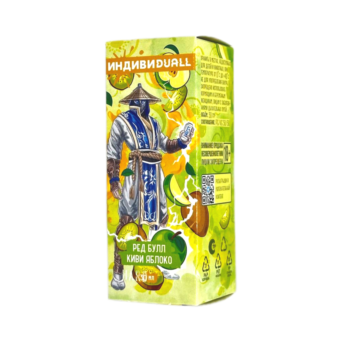 ИНДИВИ DUALL Hard Ред Булл киви яблоко 30мл.20мг.