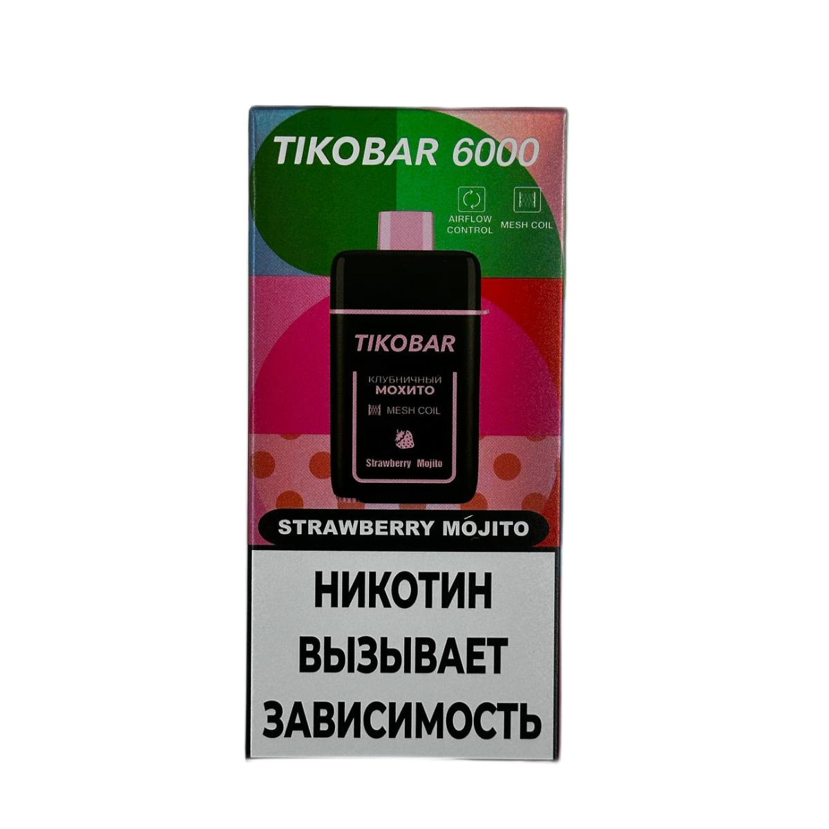 TIKOBAR 6000 Клубничный мохито 2%