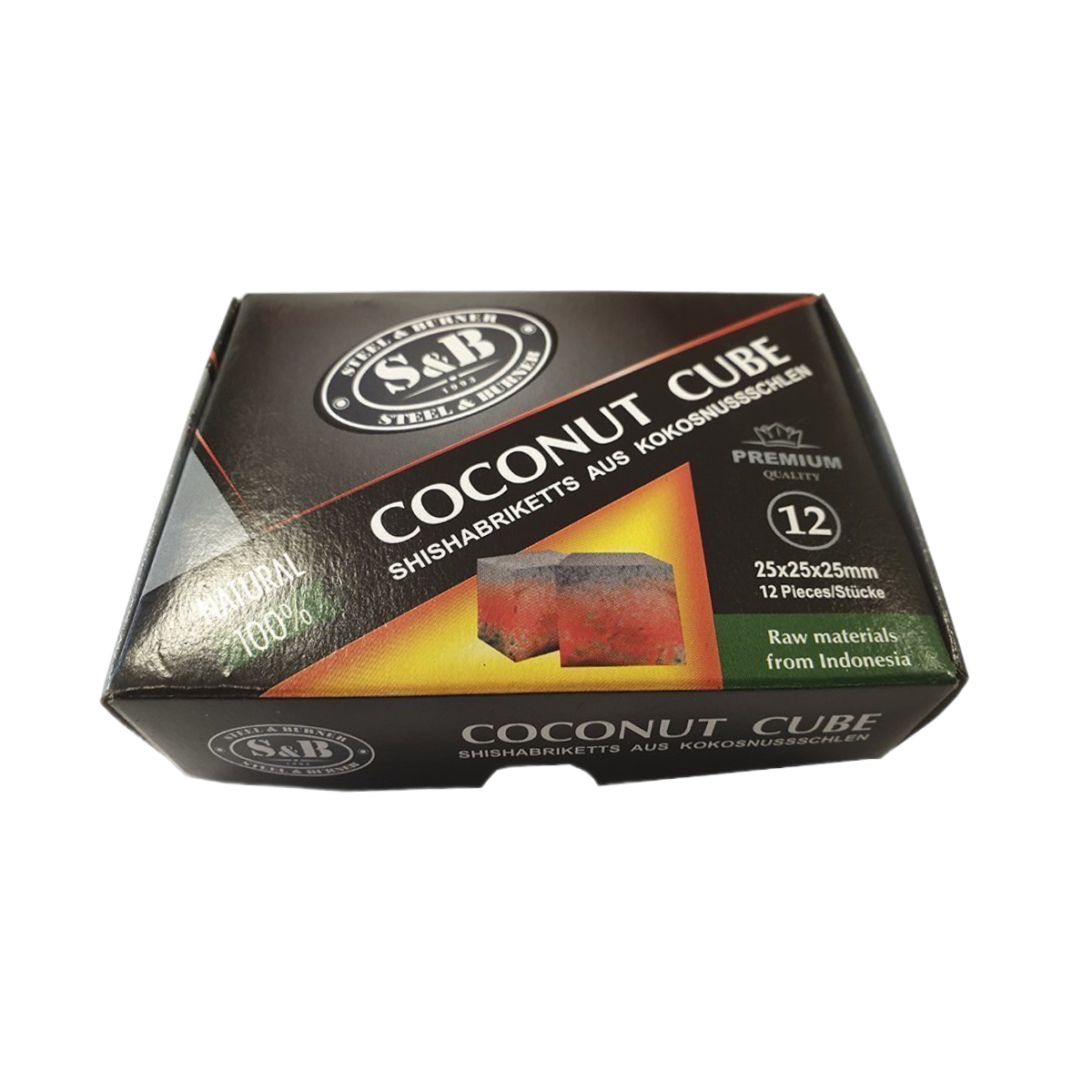 Уголь S&B (12 шт 25х25х25мм)