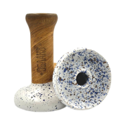 Кальянная чашка керамическая ОБЛАКО GLAZE STD Phunnel L белый в точку