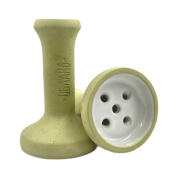 Кальянная чашка керамическая ОБЛАКО MONO Black салатовый с белой