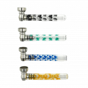 Трубка TVC с сеткой стеклянная цветная L9.5см