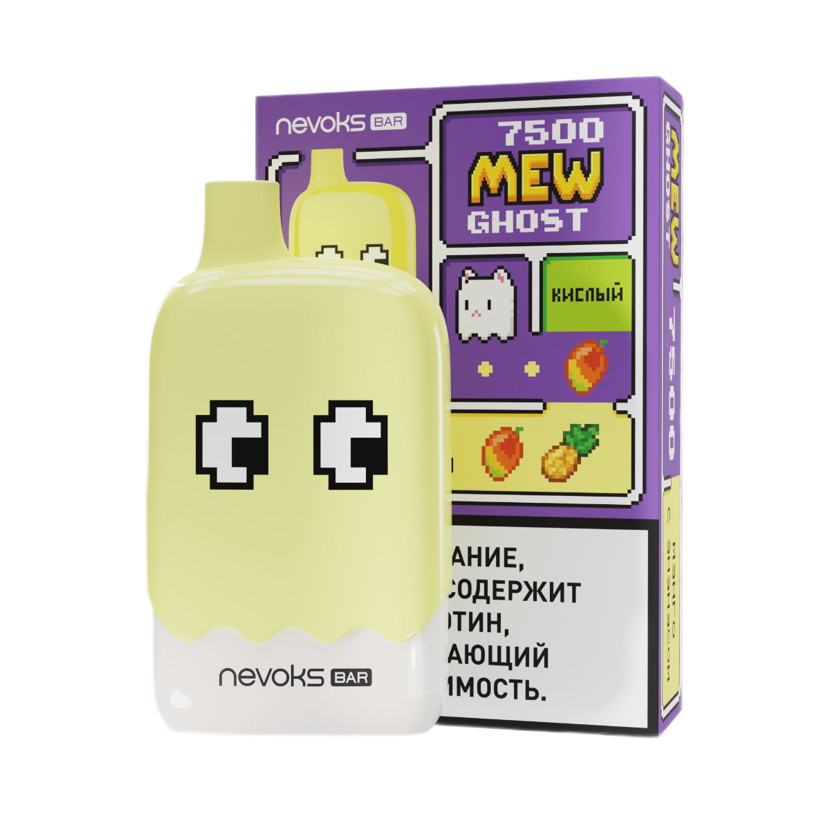 BRUSKO MEW GHOST 7500 Манго с ананасом кислый 2%
