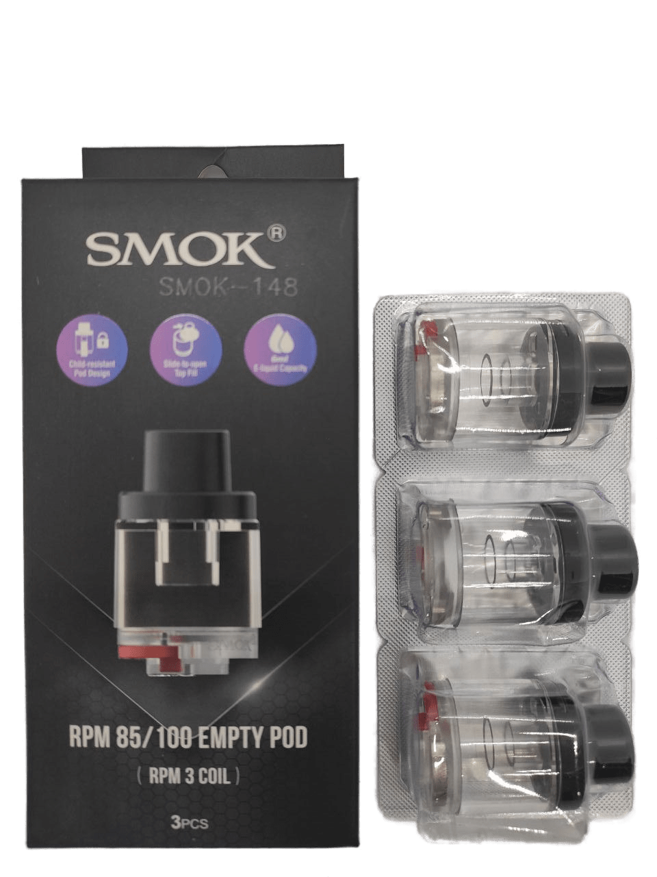 Smok RPM 85/100 Empty POD (RPM 3 Coil) SMOK-148-POD (в уп. 3 шт.)