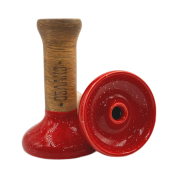 Кальянная чашка керамическая ОБЛАКО GLAZE STD Phunnel M красный в точку