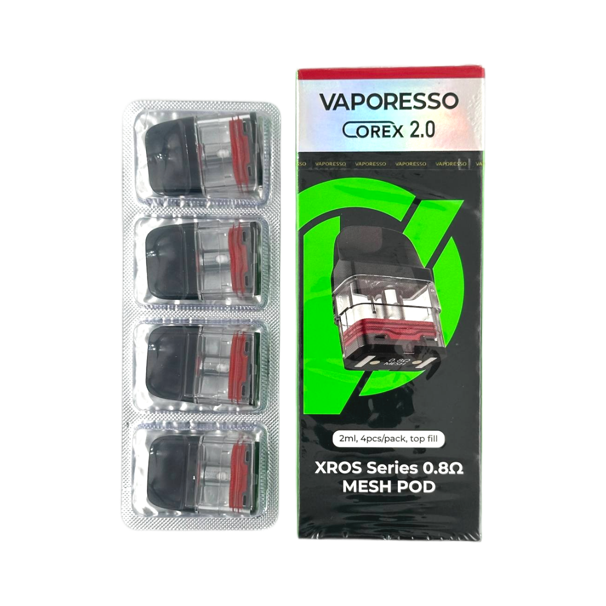 VAPORESSO XROS 0.8ohm 2ml COREX 2.0 Pod  (в упак. 4 шт.)