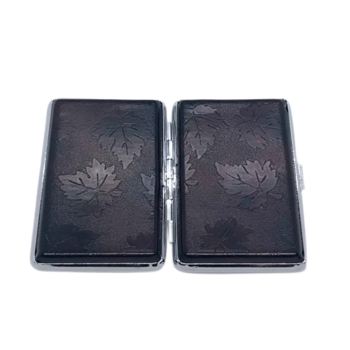 Портсигар метал.+ иск. кож. р/з (12 сиг.) CCM-17