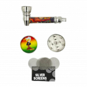 Трубка Блистер TVC с гриндером/с сеткой с картинками L7см/D3см