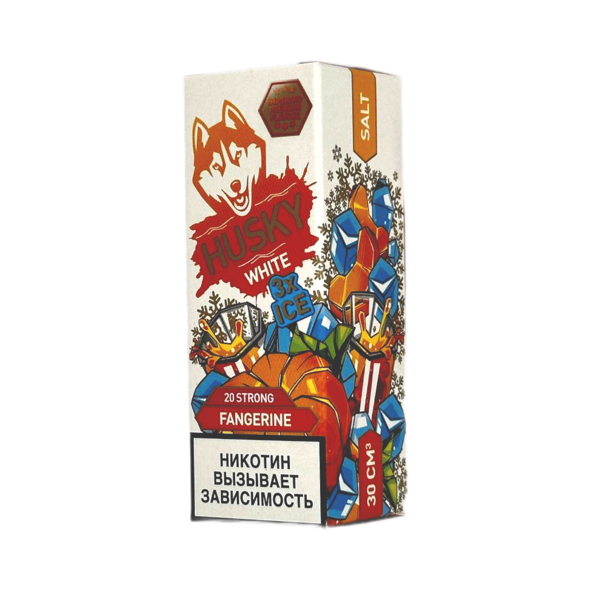 HUSKY SALT strong   WHITE Ледяная сладкая мандариновая фанта 30мл.20мг.