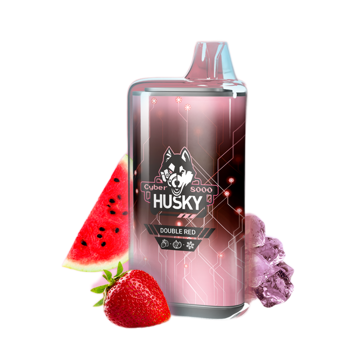 HUSKY CYBER NEW 8000 Клубника арбуз лёд 2%