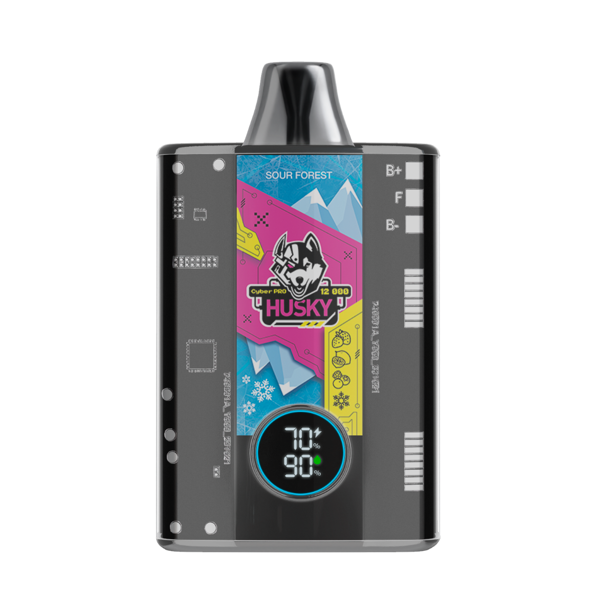 HUSKY CYBER PRO 12000 Клубника лесные ягоды лимон лед 2%