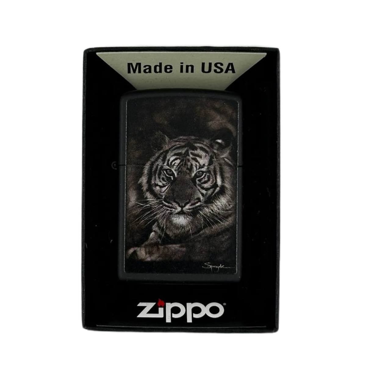 ZIPPO/49763 Spazuk Design покр.Black Matte, лат/сталь,чёрн., матов.