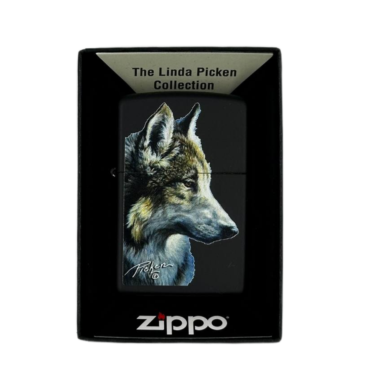 ZIPPO/48598 Linda Picken, покр.Black Matte лат/сталь, черн.