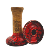 Кальянная чашка керамическая ОБЛАКО GLAZE STD Phunnel L красно-черный мрамор