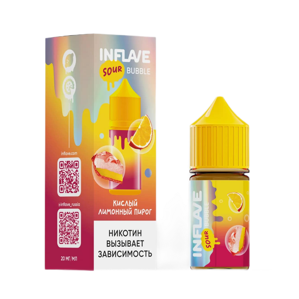 INFLAVE BUBBLE Кислый лимонный пирог 30мl. 2%