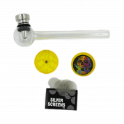 Трубка Блистер TVC с гриндером/ с сеткой шар №8 L12см/D3см