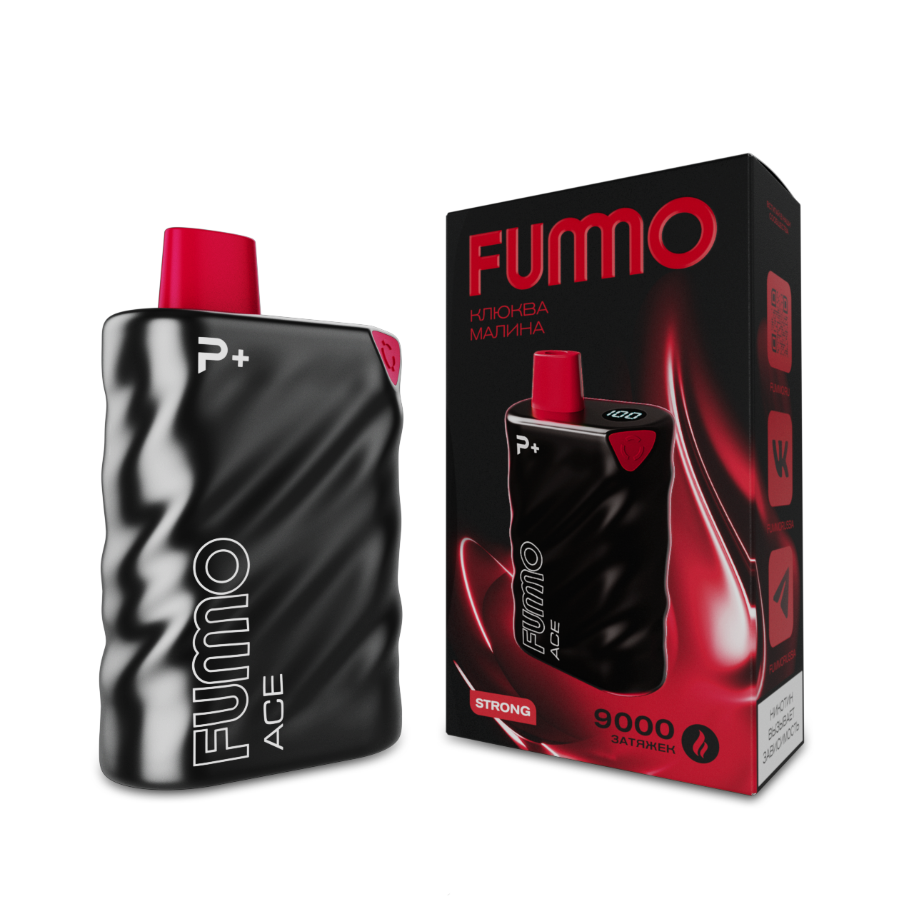 FUMMO ACE 9000 Клюква малина 2%