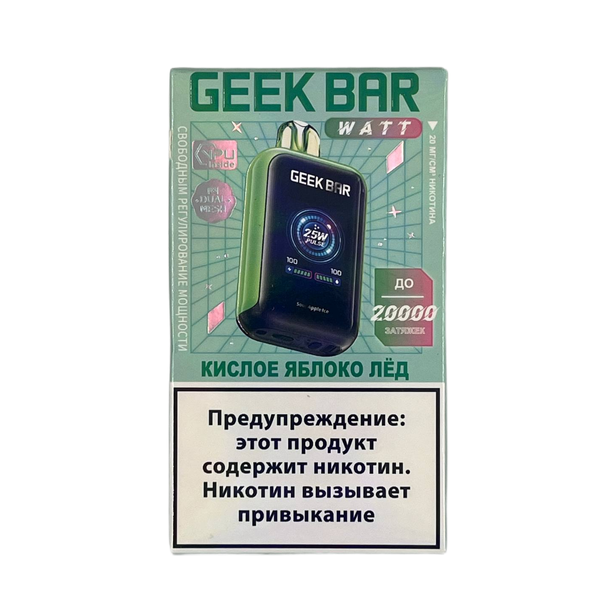 GEEK BAR WATT 20000 Кислое яблоко лед 2%
