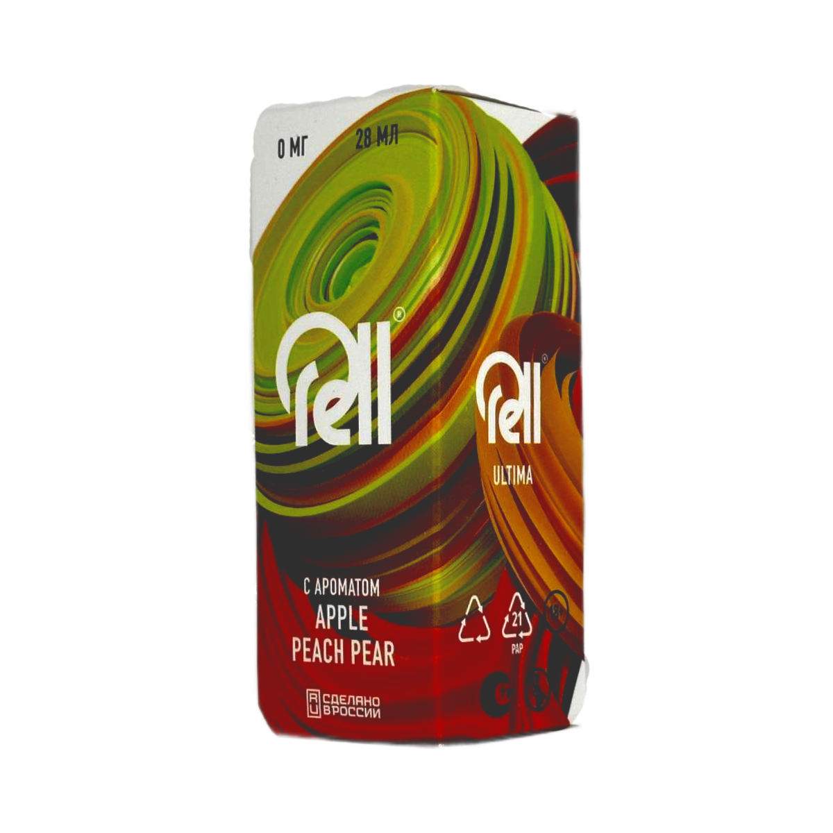 RELL ULTIMA + Nicobooster б/никотина Яблоко персик груша  30мл.0мг.