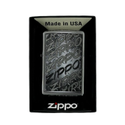 ZIPPO/48784 покр.Brushed Chrome, лат/сталь, серебро